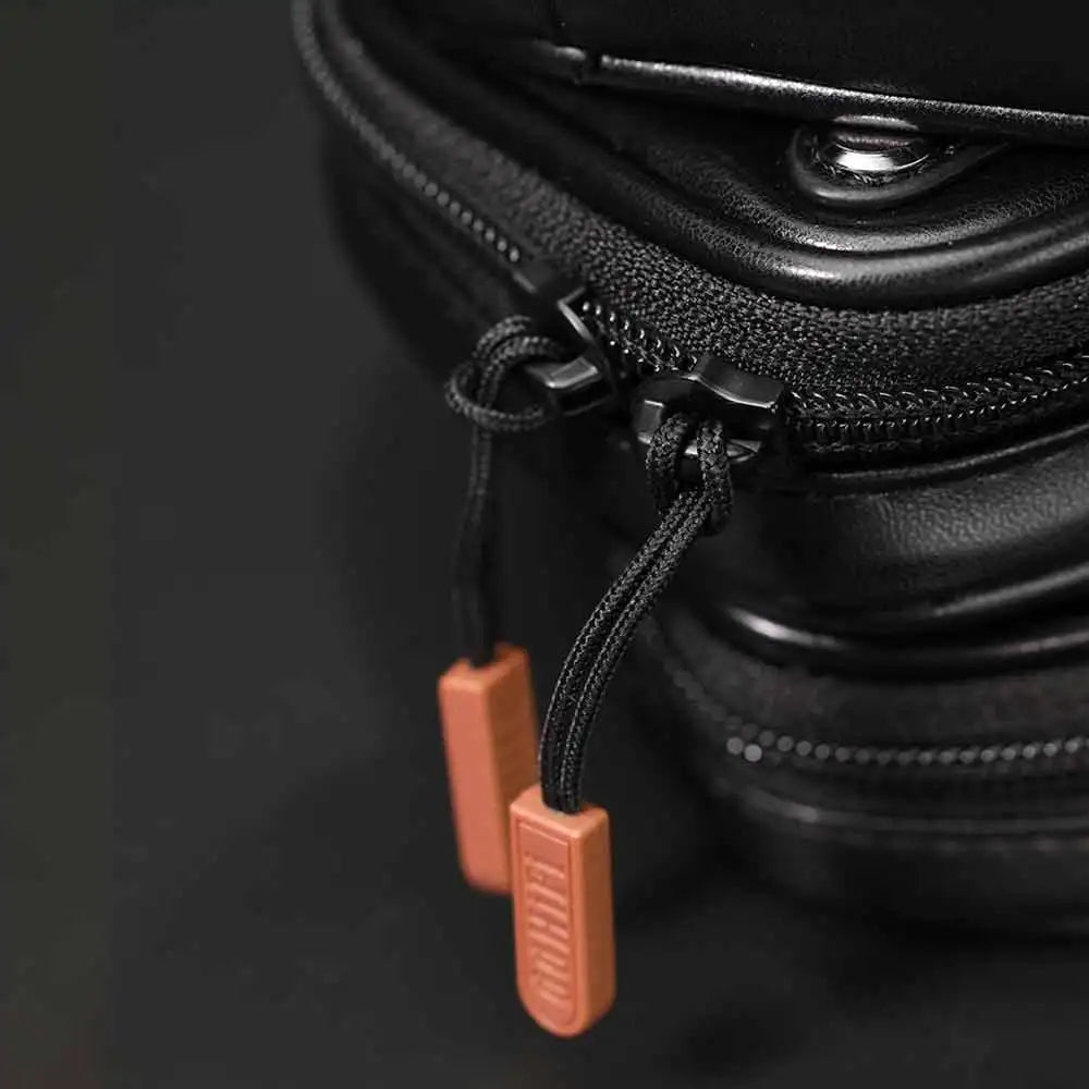 DD ddHiFi CZ120B Retro Cassette Style Earphone Storage Bag, Shockproof with YKK Zipper for TWS IEM Audiophile Accessories, Black