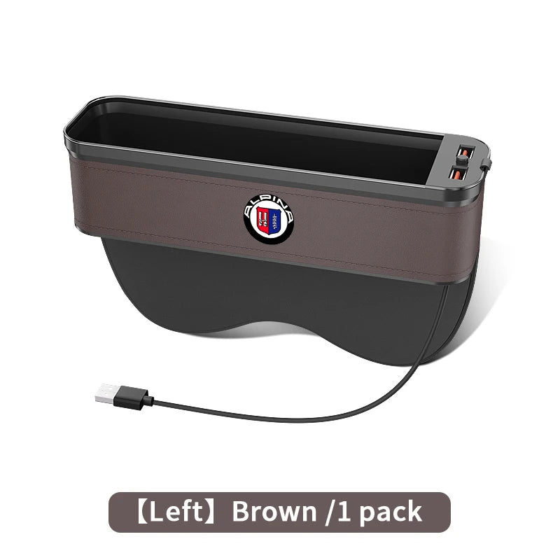 For ALPINA B3 B4 B5 B7 B8 D3 D4 D5 XD3 XD4 XB7 G05 G10 G20 G30 G60 G82 E60 E87 E92 F10 F20 F30 Car Seat Gap Festoon Storage Box