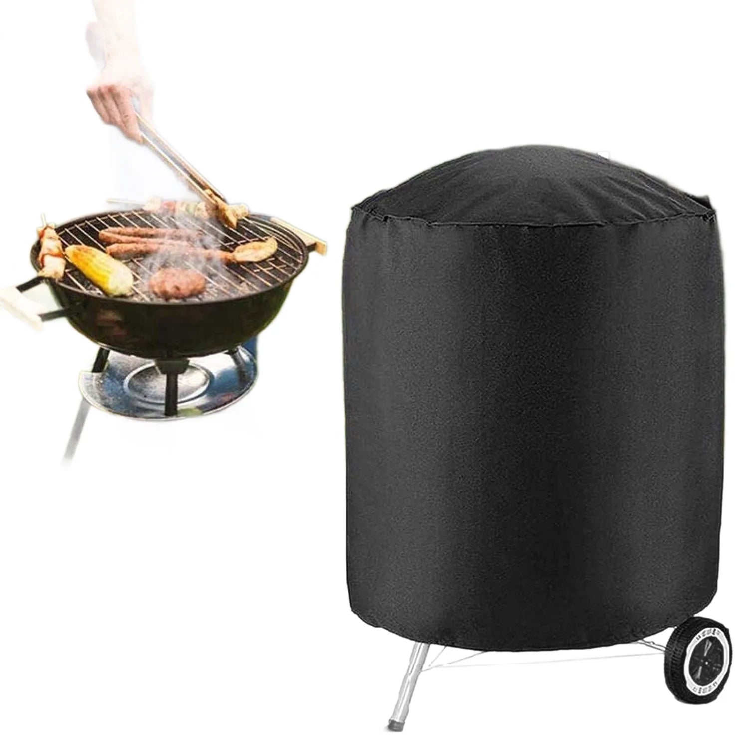 1Pc Oxford BBQ Grill Cover, Waterproof Sunproof Outdoor Patio Fire Pit Protector