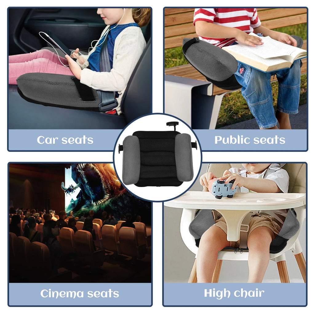 Inflatable Car Booster Seat Cushion PVC Travel Portable Booster Cushion with Storage Bag for Kids Comfort and Safety Travel