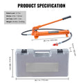 SucceBuy 10/12T Porta Power Kit Portable Hydraulic Jack with 4.6 ft/1.4 m Oil Hose Auto Body Frame Repair Kit with Storage Case