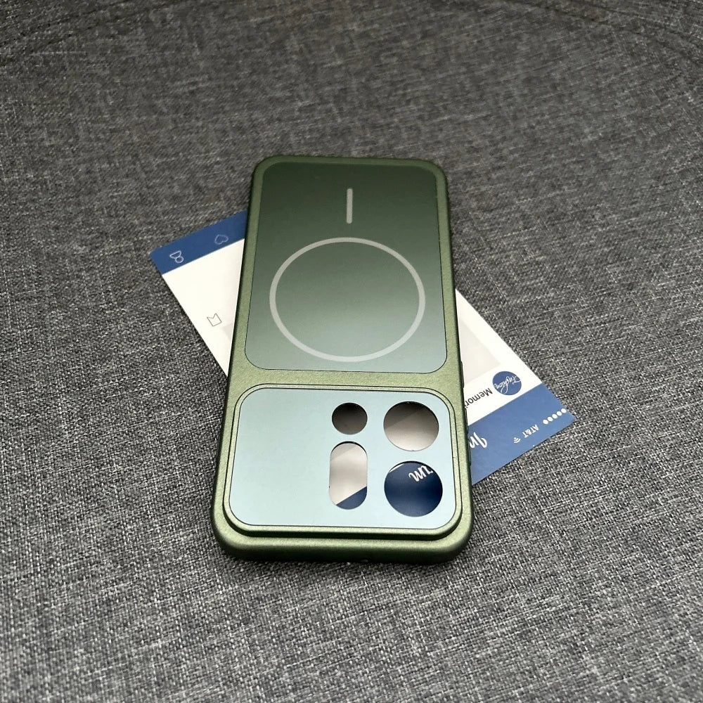 Original Nano Frosted Glass For Magsafe Magnetic Phone Case For OPPO Find X9 X9Pro Wireless Charge Shockproof Orange Armor Cover