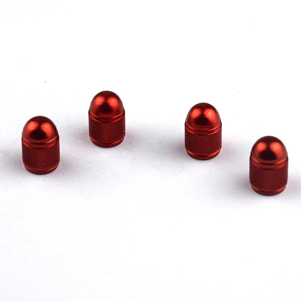 4Pcs Colorful Bullet Aluminum Alloy Car Tire Valve Cap Modified Car Valve Cap Dust Cap Waterproof Tapones De Valvula