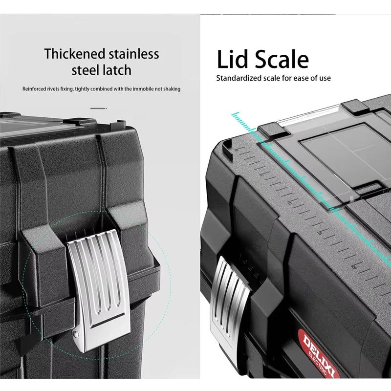 Industrial Grade Tool Box Multifunctional Hardware Art Box Electrician Multi-Layer Folding Organizer for Storage