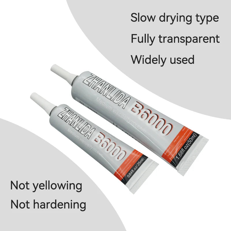 B6000 15ml 25ml 50ml 110ml Liquid Glue DIY Handmade Jewelry Rubber Wood Plastic Diamond Glue Epoxy Resin Adhesive