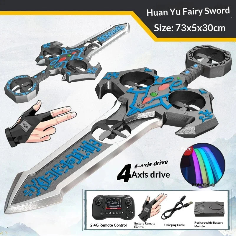 73cm Dual Control Control Flying Drone For Kids Rc Hand Sensing Remote Control Airplane Toy With Led Lights Easy To Fly Indoor