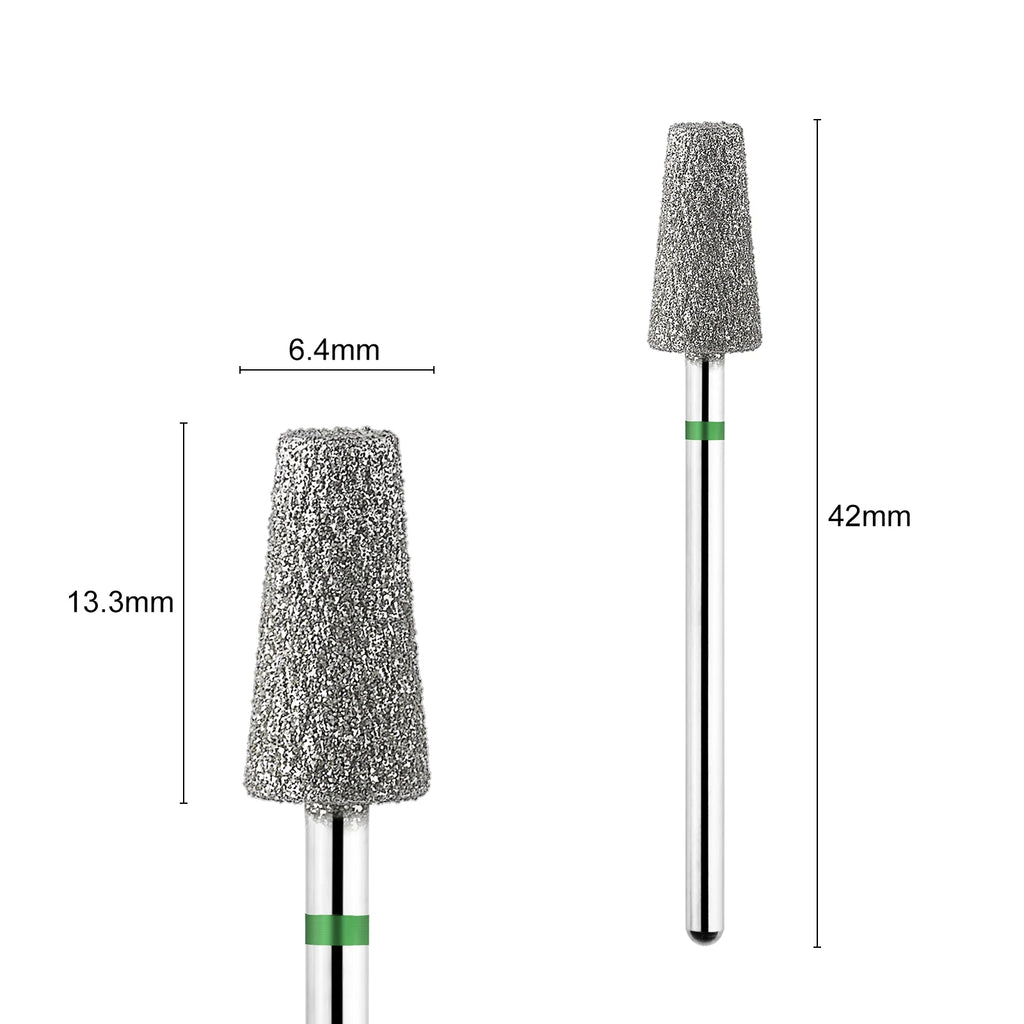 MOWOT Cross Teeth Barrel Diamond Nail Drill Bits 3/32" Rotary Nail Bit Milling Cutter for Manicure Cuticle Clean Burr Nail Tools