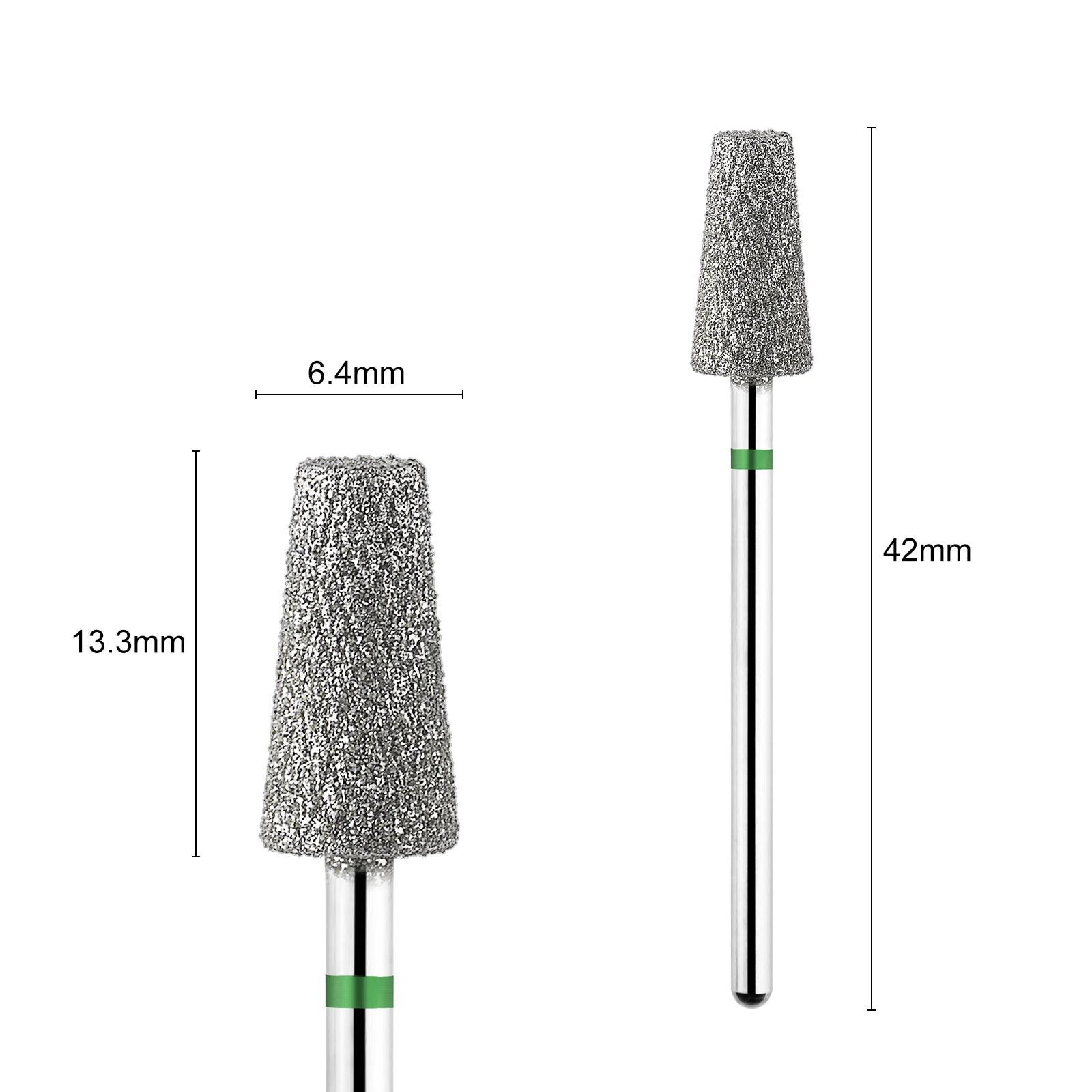 MOWOT Cross Teeth Barrel Diamond Nail Drill Bits 3/32" Rotary Nail Bit Milling Cutter for Manicure Cuticle Clean Burr Nail Tools
