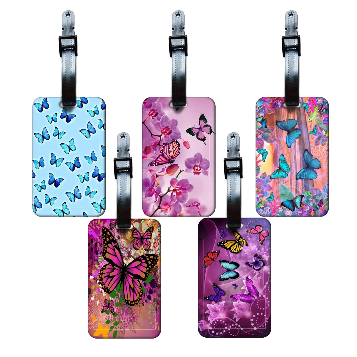 Butterfly Luggage Tags – Fun ID Labels for Suitcases, Backpacks & Travel Bags – Unique Travel Accessories for Teens & Adults