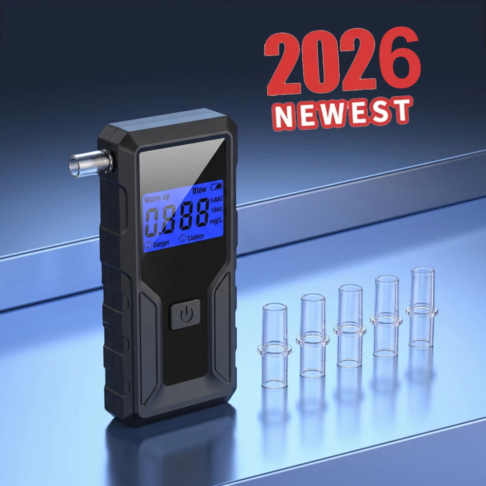 Alcohol Breathalyzer Tester with Digital LCD Display Grade Accuracy Personal Alcohol Tester for Home Use Drunk Driving Analyzer