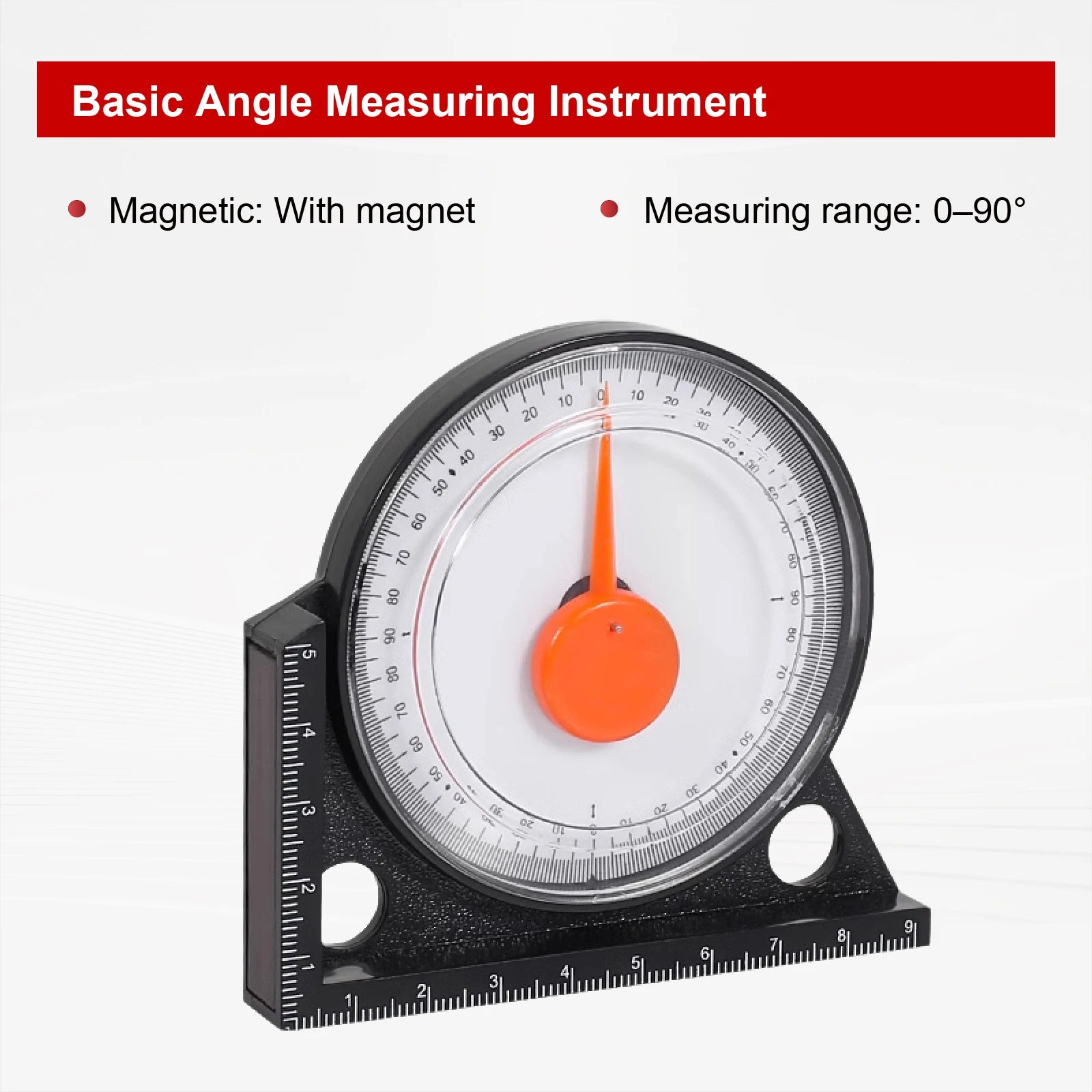 MS130 Angle & Slope Measuring Instrument Digital Angle Finder Magnetic Protractor for Industrial Pipe Alignment