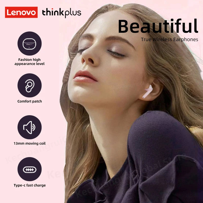10pcs Lenovo LP3 Pro Wholesale 2pcs Original LP3 Pro Wireless Bluetooth Headphones HiFi Stereo Earbuds Noise Reduction With Mic