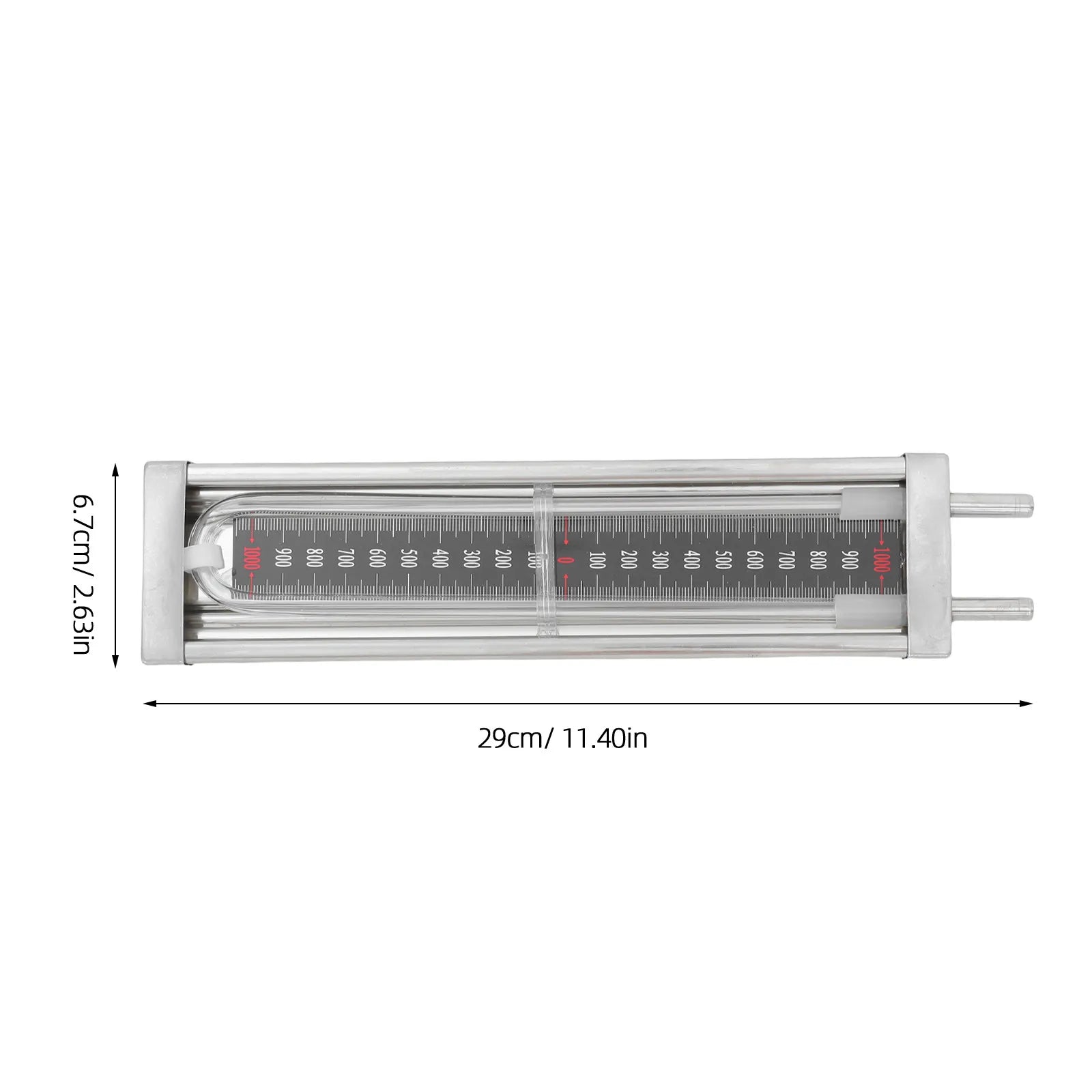 Water Column Gauge Tool U Tube Pressure Manometer 2000Pa for Gas Station Industrial Residential Vacuum Pressure Measurement