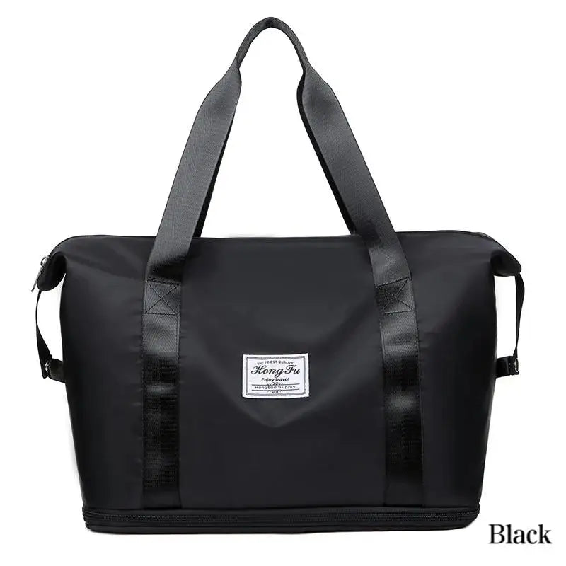 Expandable Large-Capacity Storage Luggage Bag, Water-Resistant Sports and Fitness Handbag, Casual Travel Luggage Bag