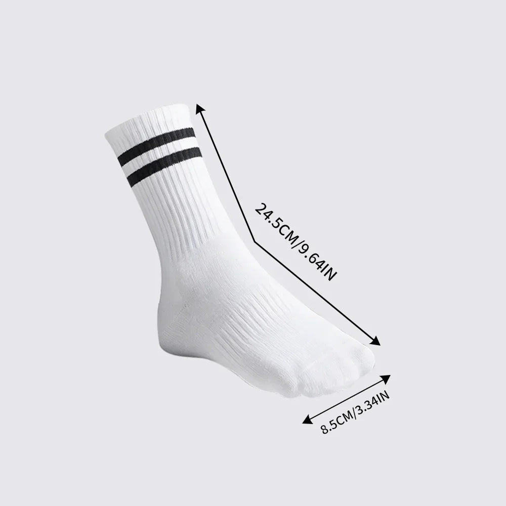 3pairs  Grip Socks for Women, Non Slip Pilates Yoga Socks with Double Stripes Non Slip Socks for Workout, Ballet, Athletic Socks