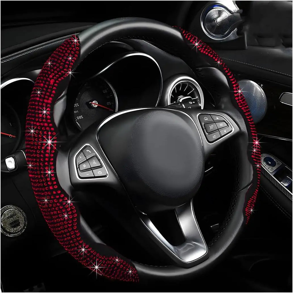Popular diamond-encrusted steering wheel buckle, fashionable sports, butterfly design, non-slip and wear-resistant design