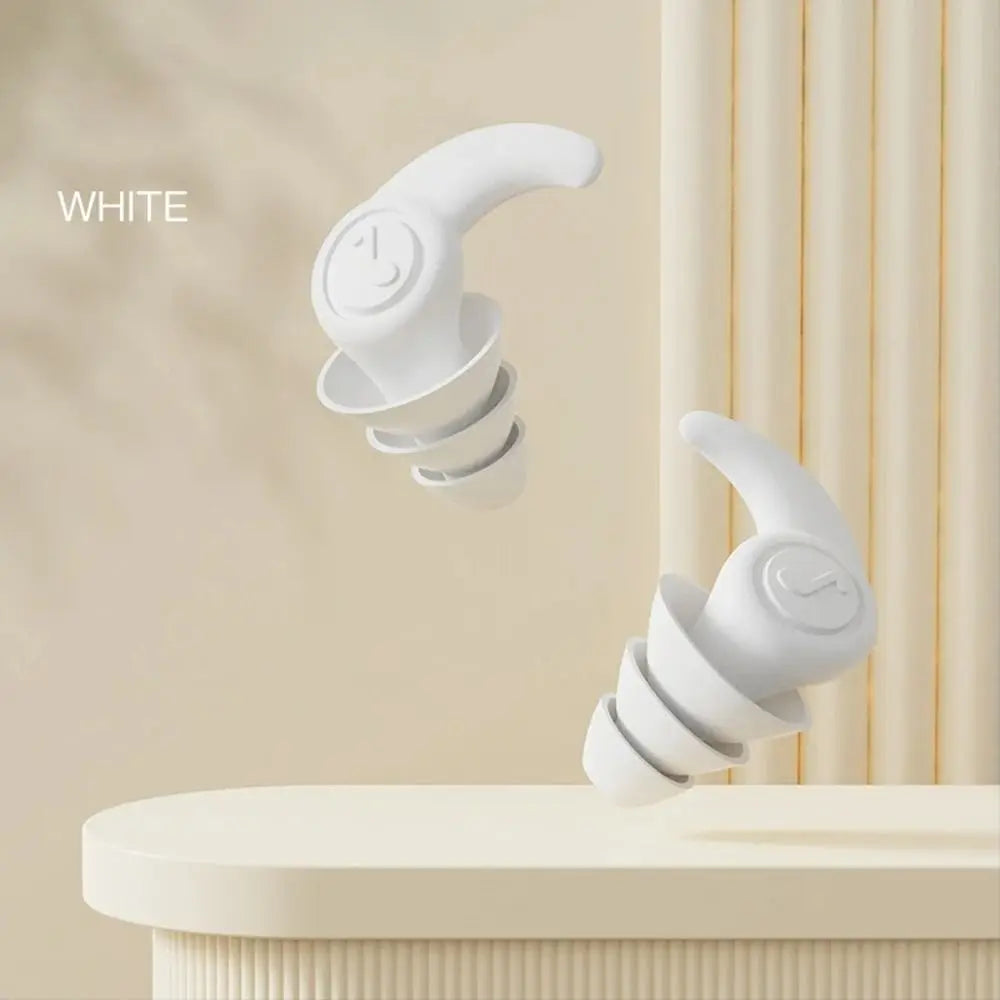 Noise Reduction Anti Noise Earplugs Soft Comfort Waterproof Silicone Ear Plugs Reusable Ear Protector Swimming Earplugs Sleeping