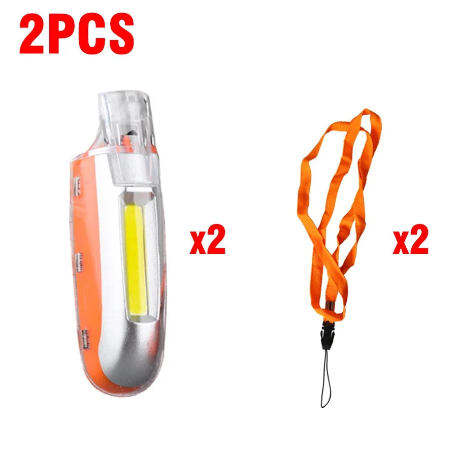Running Safety Whistle Women 3 Modes LED Light Up Whistle With Lanyard Survival Whistle Keychain For Camping Type-C Charging
