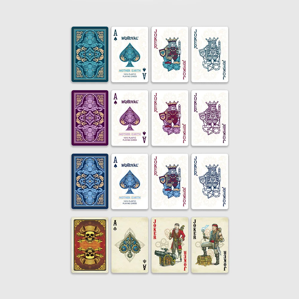 55 Playing Cards Waterproof PVC Frosted Magic Boxed Plastic Playing Cards Set Poker Cards Classic Magic Tools Tabletop Games