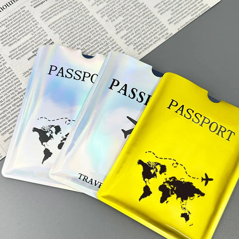 Anti Magnetic Passport Protective Cover Anti-theft Brush Aluminum Foil Passport Bag Rfid Cover for Passport