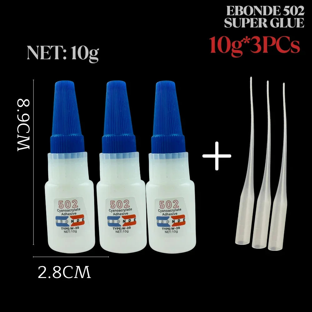 502 Super Glue Cyanoacrylate Instant Strong Quick Dry Adhesive for Caremic Plastic Crafts Jewelry Toys Shoes 10/20/35/50/100g