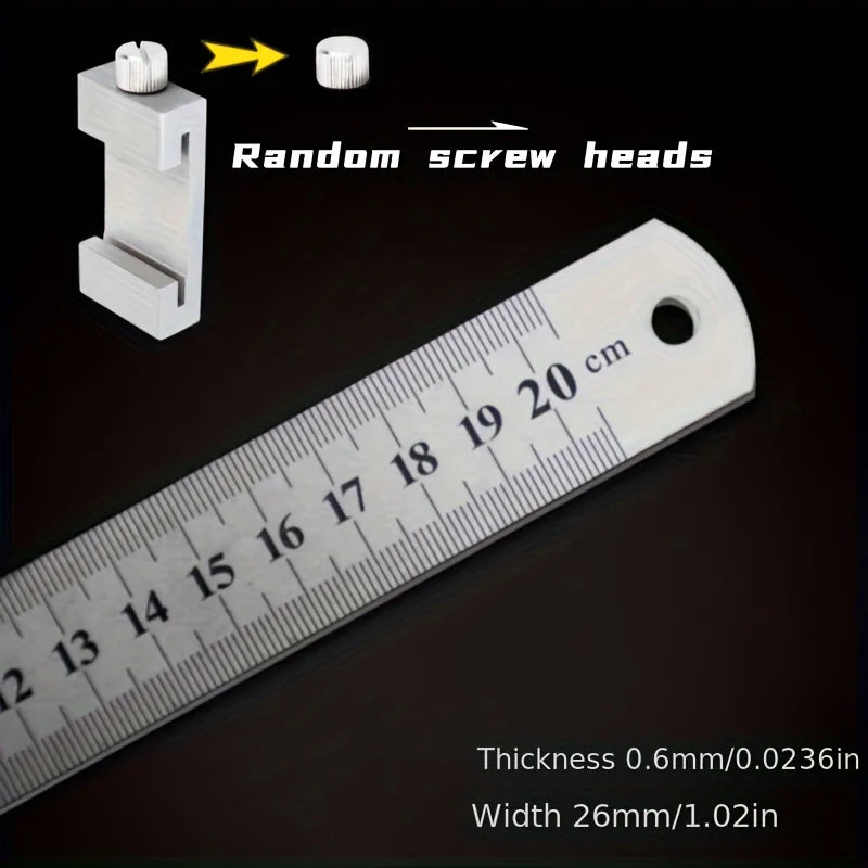 Carbon Steel Ruler Limit Block Measuring Rulers Positioner Carpentry Scriber Hand ToolAdjustable Measuring Marking Gauge