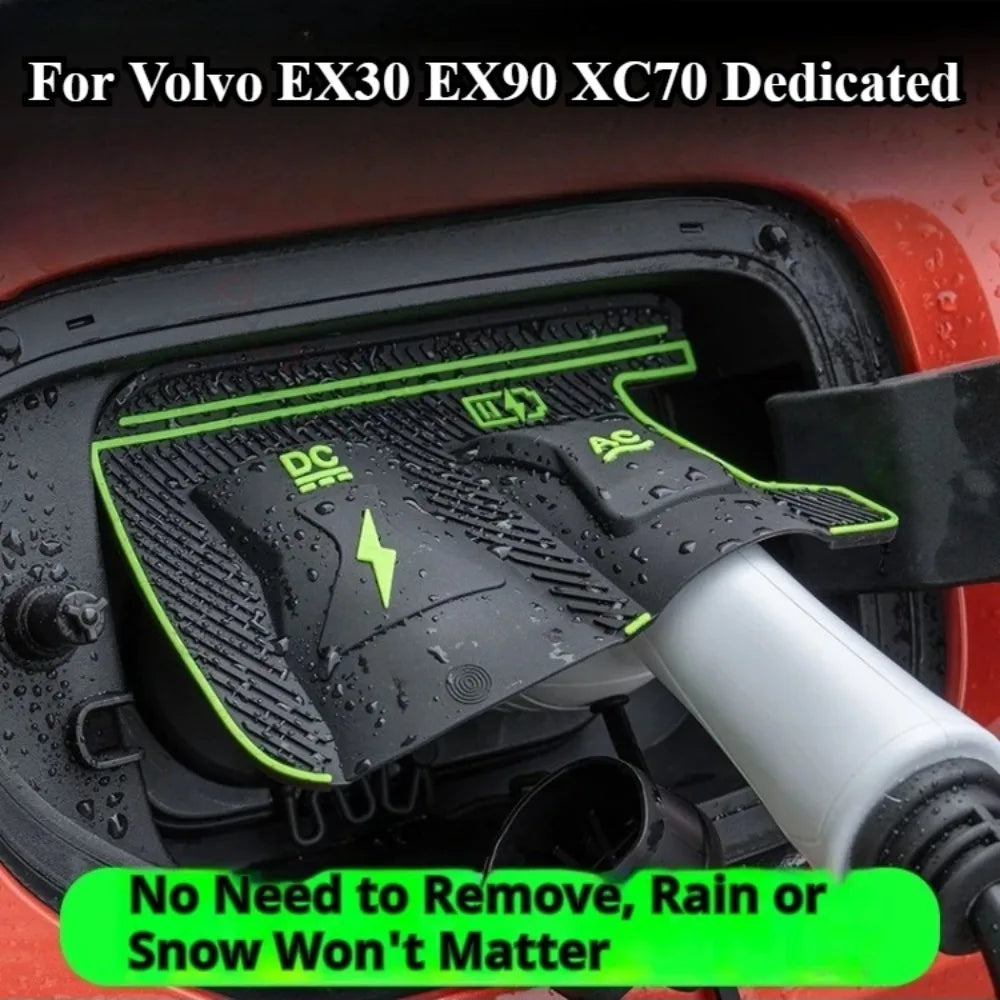 For Volvo EX30 EX90 XC70 Charging Port Cover Waterproof EV Charger Rain Protector, No Drill Adhesive