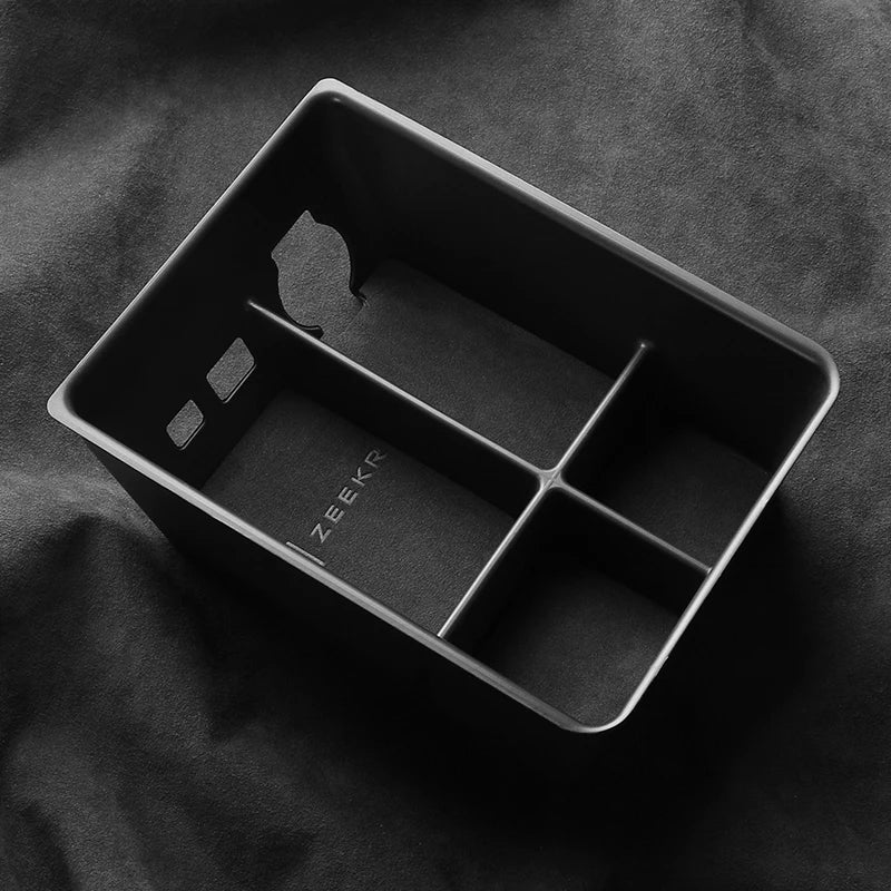For ZEEKR 001 Center Control Storage Box Storage Box Shelf Armrest Box alcantara suede Interior Car Supplies