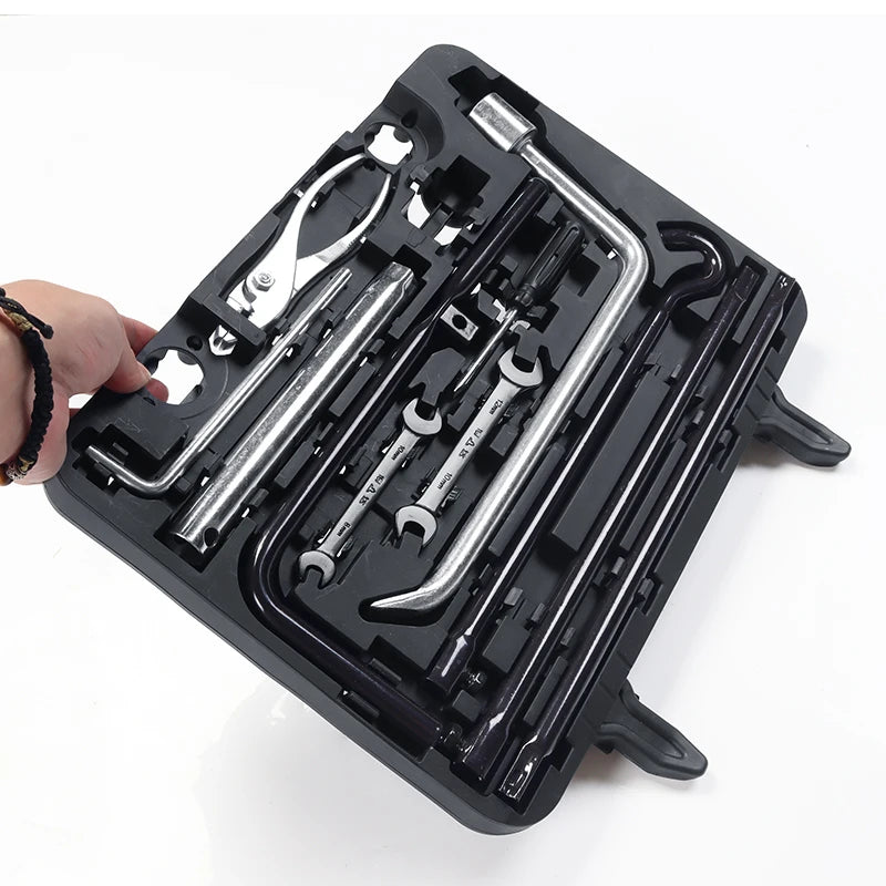 For Toyota 2010 2023 Land Cruiser Prado 150 LC150 Lexus GX 460 Car Trunk Tool Box Portable Vehicle Emergency Kit Box Accessories