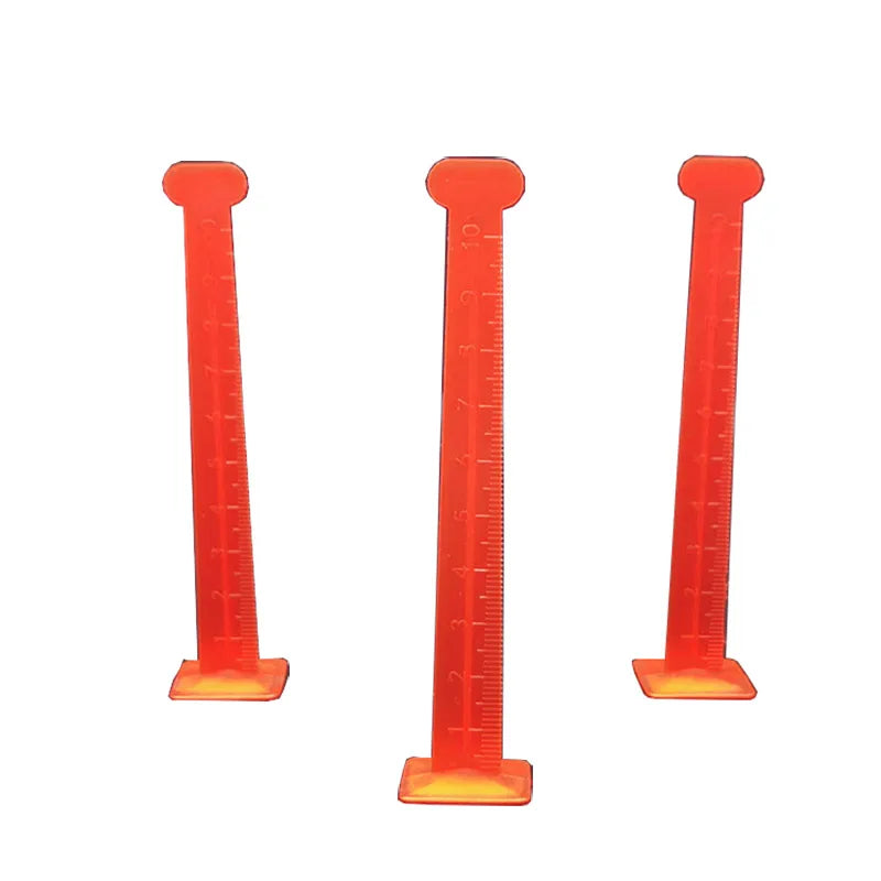 10mm Red Self-Adhesive Leveling Pins - Concrete & Epoxy Floor Level Pegs, Height Markers for Self-Leveling Construction, 100