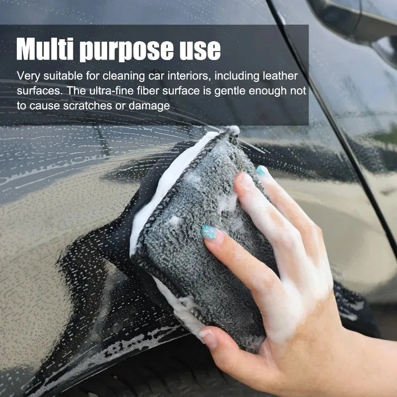 Car Wash Sponge for Removing Stains Dust Lint Polyester Car Care Tool 1–5 Pieces Double-Sided Cleaning Sponge Soft Microfiber