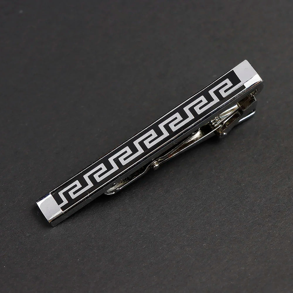New High Quanlity Classic Golden Sliver 6cm Designer Metal Tie Clips Set Necktie Pin For Men Business Banquet Accessories Gift