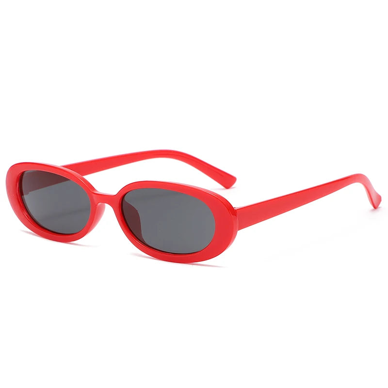 Hiking 2PCS Small Frame Oval Anti Light Glasses Classic Plastic Decorative Eyewear For Outdoor Travel Driving Seaside Holidays