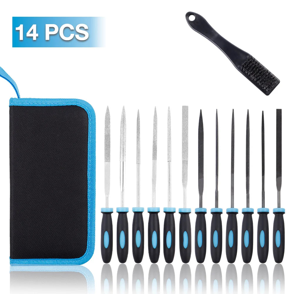 13pcs Multi-functional Steel Metal Rasp Needle Files Set Metalworking Tools Diamond Files Steel  Wood Jewelry Polishing Grinding