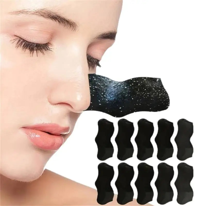 10/30Pcs Black Hydrocolloid Nose Strips Deep Cleansing Blackhead Remover Gentle Patches For Blackheads & Whiteheads