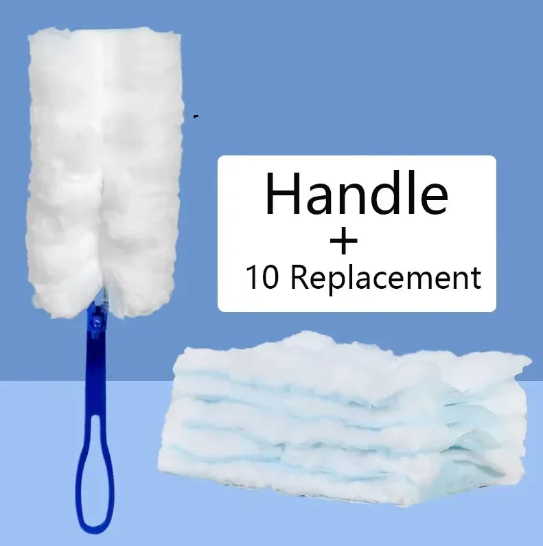10pcs Replacement Heads Duster Disposable Short Duster Refills Bulk for Cleaning Home Office Blinds Car Surface Dust Clean Tool