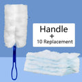 10pcs Replacement Heads Duster Disposable Short Duster Refills Bulk for Cleaning Home Office Blinds Car Surface Dust Clean Tool