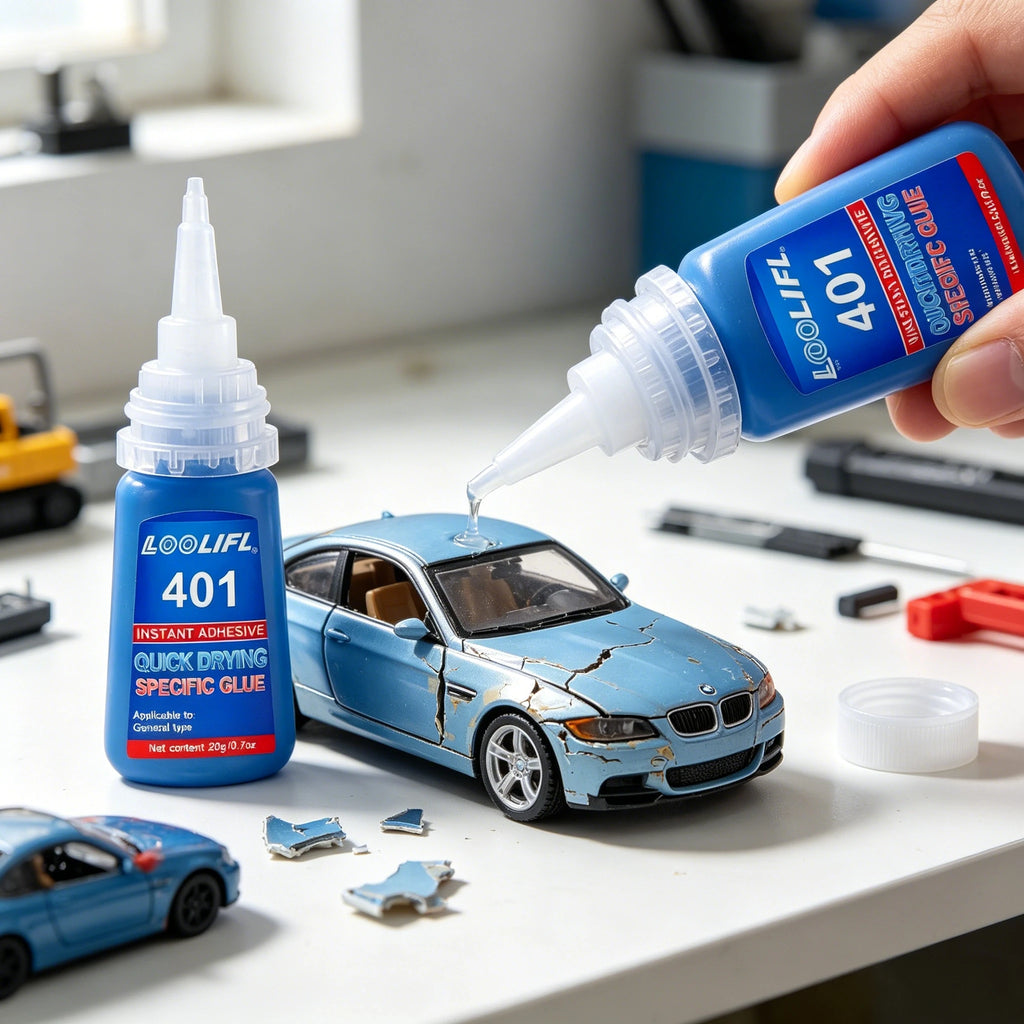 5 Bottles LOOLIFL 401 Quick Drying Clear Super Glue Instant Adhesive for Rhinestone Pearl Shoe Decor DIY Jewelry Fabric Ornament Handmade Craft Repair