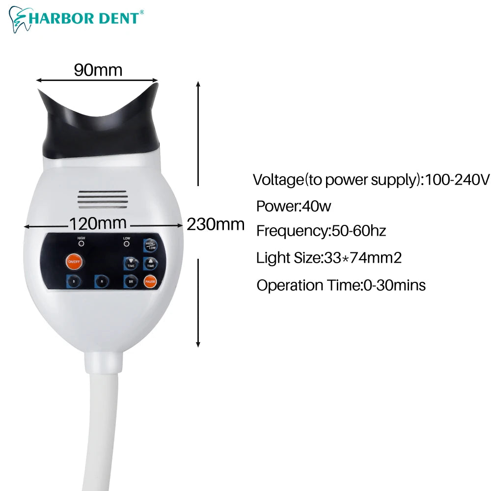 Dental Cold Light Lamp 3Color Desk Tooth Whitening Machine Bleaching Accelerator Device LED Light Dentistry Equipment