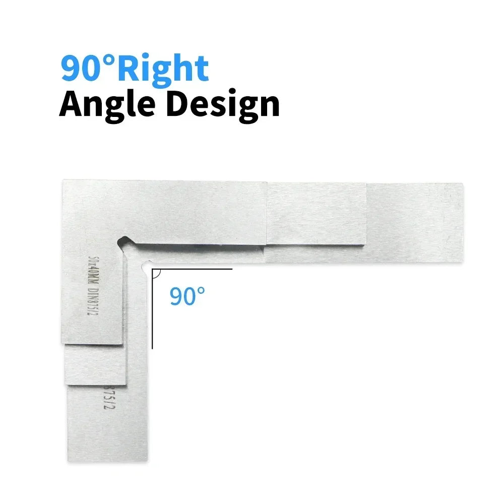 SHANHR 90 Degree Flat Edge Square Carpenter Square Angle Square L-shaped Carpenter's Ruler Marking Gauge Carpenter Tool
