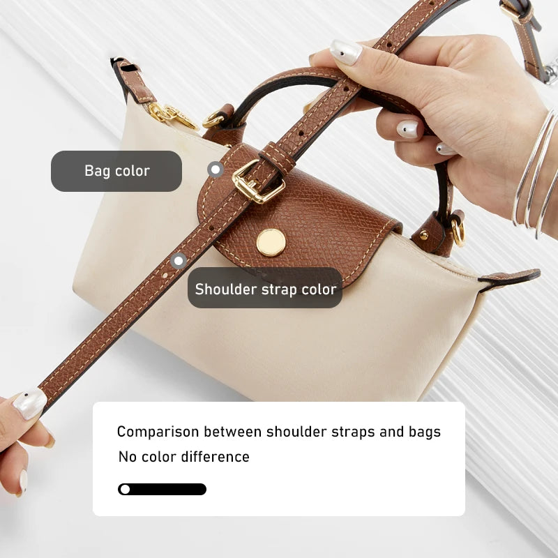 Genuine Leather Bag Shoulder Strap For Longchamp Mini Bag Crossbody Bag Strap Adjustable Bag Belt Bag Replacement Accessories