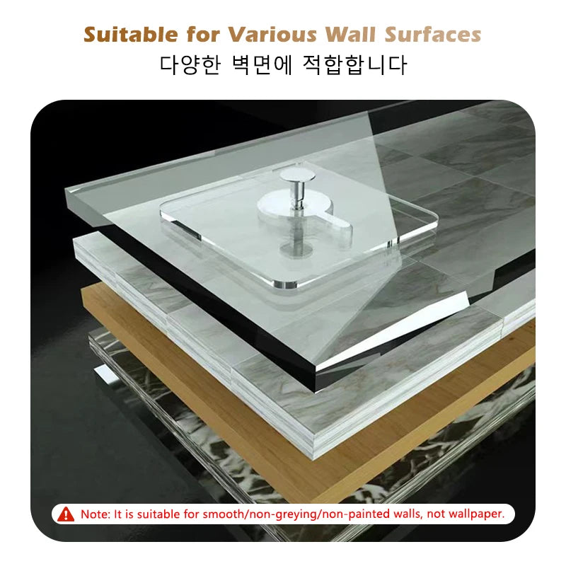 iLMH Transparent Self Adhesive Hook, Waterproof No Drill Picture Hanger, Strong Load Bearing Wall Sticker, for Bathroom Office