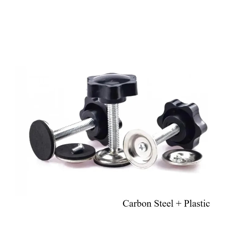 M8 M10 Black Plastic Hand Tighten Thumb Screw Plum Blossom Adhesive Head Adjustable Tightness Screw