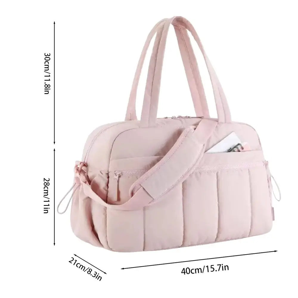Nylon Cloud Fitness Bag Large Capacity Dry and Wet Separation Travel Duffel Bag Lightweight Waterproof Sport Luggage Storage Bag