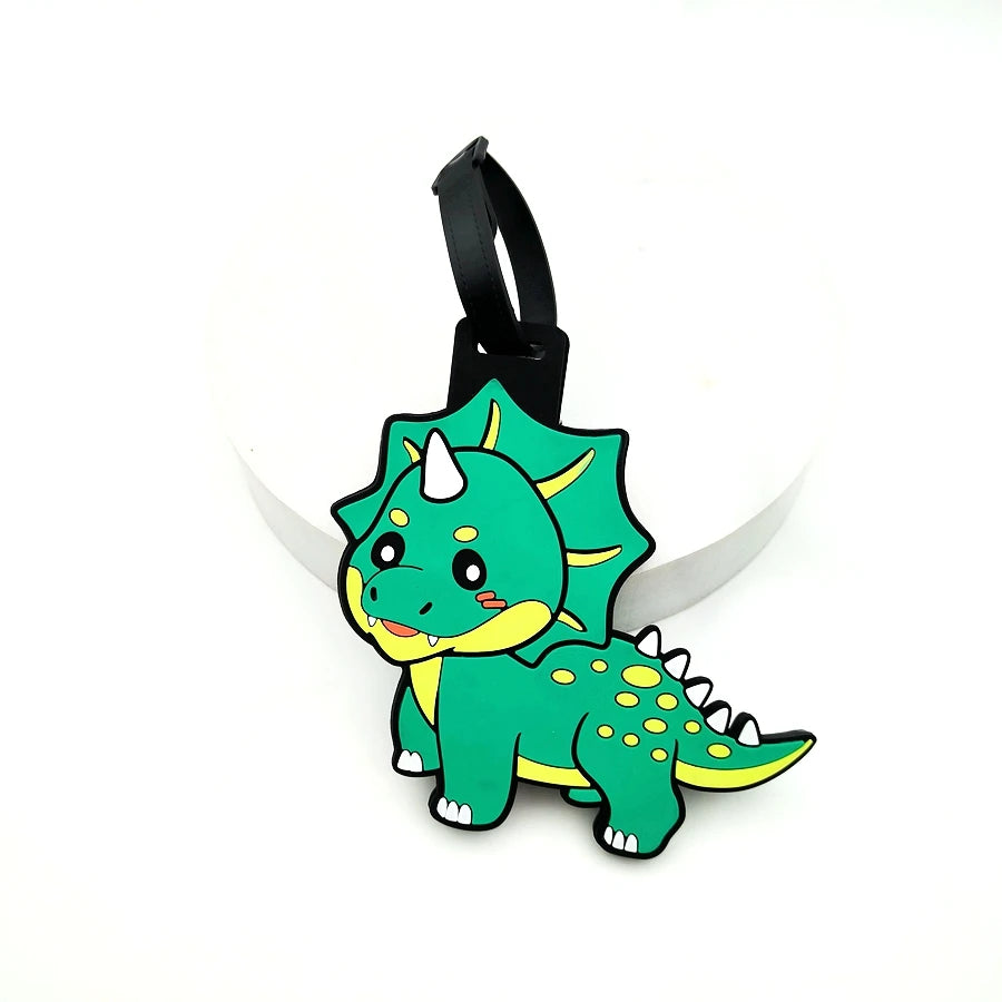 1pc Cute Dinosaur Unicorn Luggage Tag Airport Luggage Backpack Anti Loss ID Tag Pendant Work Name Identification Tag Pendant