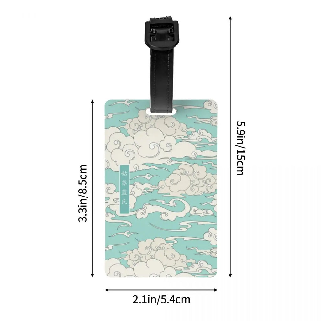 Custom Mo Dao Zu Shi Gusu Lan Logo Luggage Tag The Untamed TV Show Travel Bag Suitcase Privacy Cover ID Label