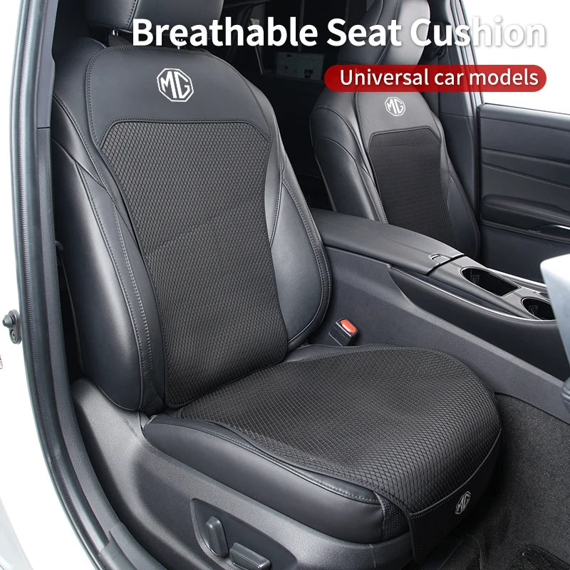Car Ice Silk Seat Cushion Backrest Seat Cover Waist Pad Accessories For Morris Garages MG 3 5 6 7 HS ZS GS Hector TF GT ZR RX5