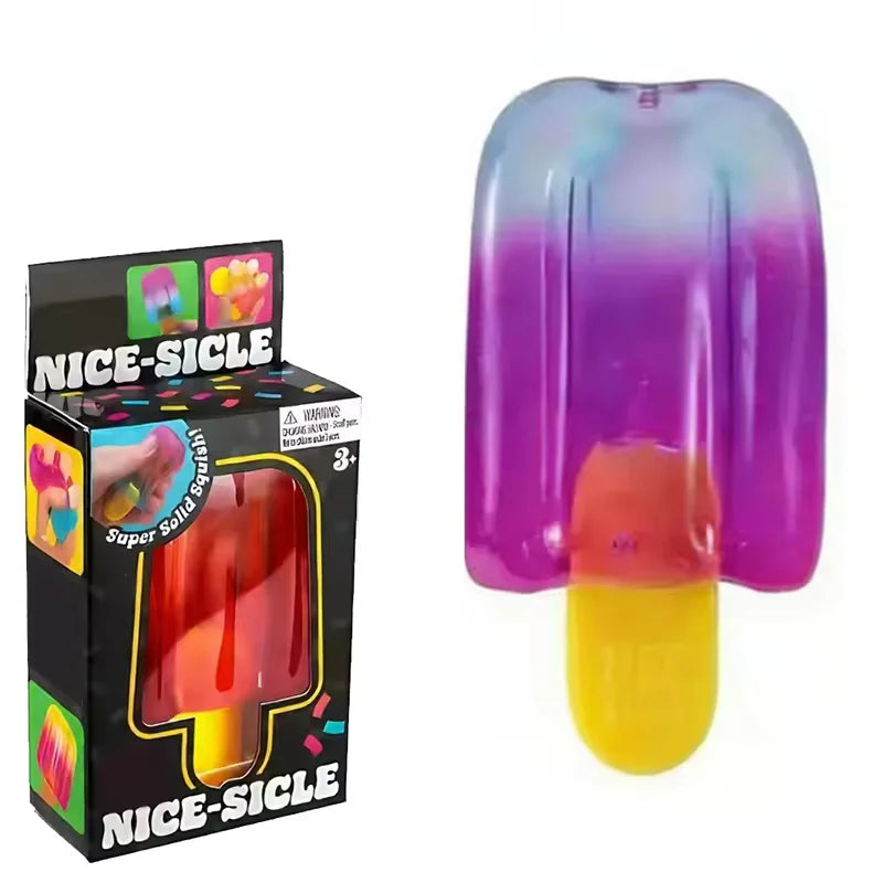 Gradient Ice Cream Squeeze Toy Soft Slow Rebound Squishy Fidget Toy Stress Relief Gadget for Adults Home Office Relaxation