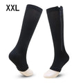 Zipper Compression Socks Women Men High Elasticity Nylon Closed Toe Pressure Stocking For Edema