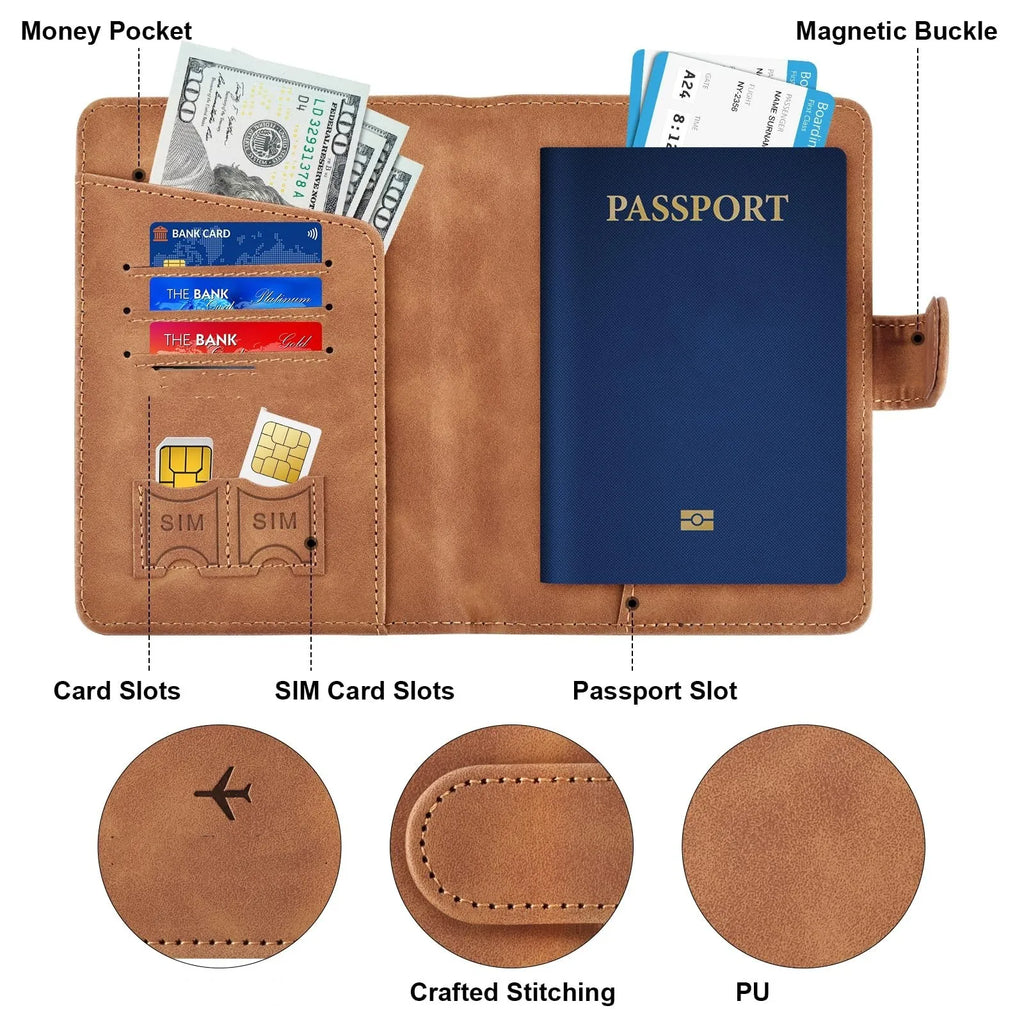 Passport Holder for Travel Essentials, Passport Wallet Cover Case for Travel Must Haves Accessories for Women and Men